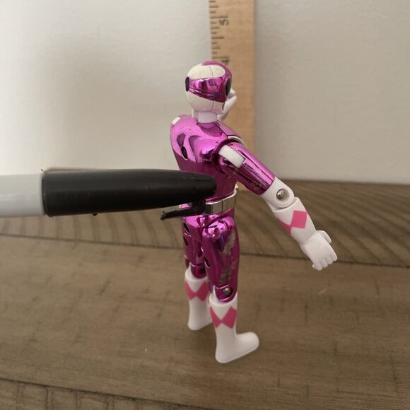 PINK RANGER Metallic Figure Mighty Morphin Power Rangers Movie 8” Kimberly *READ - Picture 4 of 6